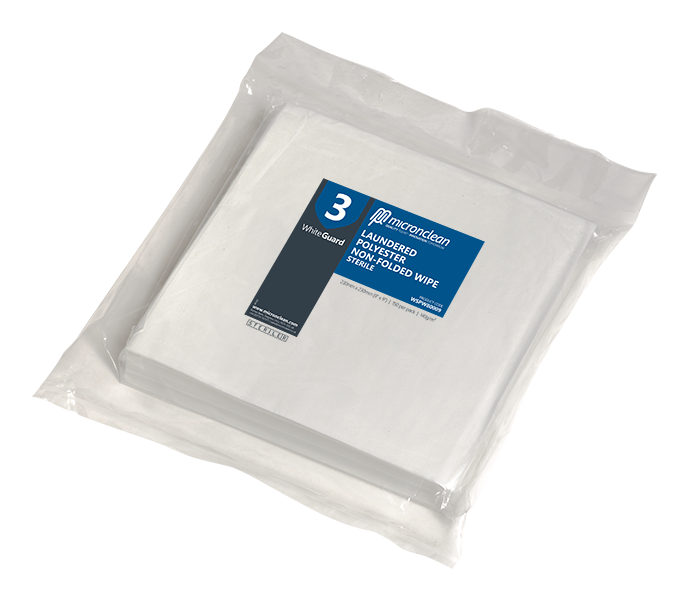 WhiteGuard 3 - Laundered Polyester Wipes - Sterile [IN]